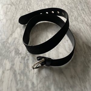 Coach black monogram belt